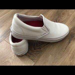 White leather Vans